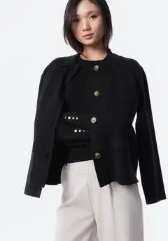 TEX naisten neuletakki I286124 - BLACK 1 - 1