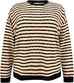 House naisten trikoopusero 213HP34642, D-mitoitus - Black Stripe - 1