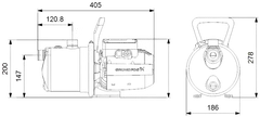 Grundfos JP 4-47 puutarhapumppu 1x230V 1,5m - 2