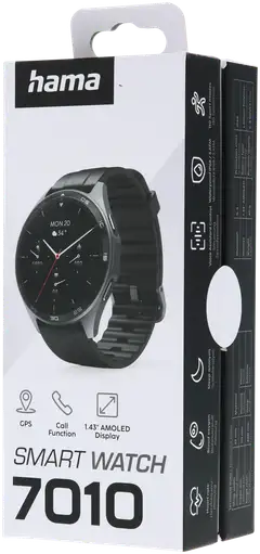 Hama Smart Watch 7010 älykello, GPS, AMOLED 1.43", IP68, tummanharmaa/musta - 14