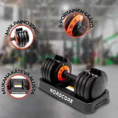 Nordcore 2x säädettävä käsipaino core, 50kg - 9