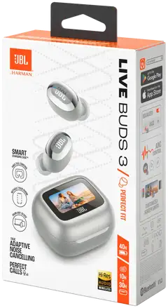 JBL Bluetooth vastamelunappikuulokkeet Live Buds 3 hopea - 8