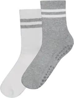 WKLY. naisten treenisukat 214W062605 2-pack - White/grey - 1