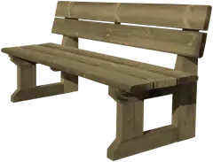 Tammiston Puu Penkki Jämerä selkänojalla 150cm kestopuu ruskea - 1