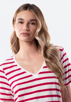 TEX naisten T-paita Pellava I282695 - RASPBERRY 435 - 5