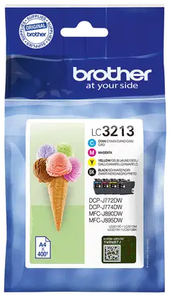 Brother mustepatruuna LC3213 BK/C/M/Y - 1
