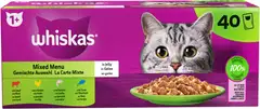Whiskas 1+ Suosikit Lajitelma hyytelössä (40 x 85 g) - 1