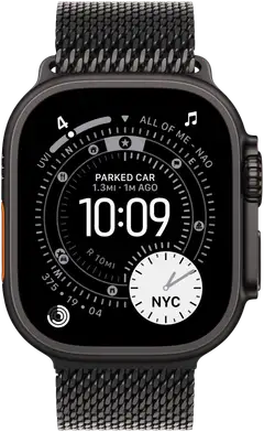 Apple Watch Ultra 3 GPS + Cellular 49mm mustatitaani kotelo, mustatitaani Milanese ranneke - L - MF1T4KS/A - 1