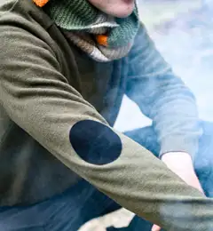 FabPatch vaatelaastari Merino black 4 kpl, hankaamalla kiinnittyvä tekstiilipaikka - 3