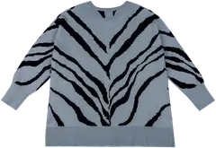 House naisten neulepusero intarsia 213HP34620, D-mitoitus - Grey intarsia - 2