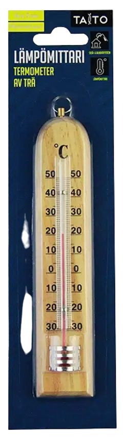 Taito lämpömittari puu 16 cm - 1