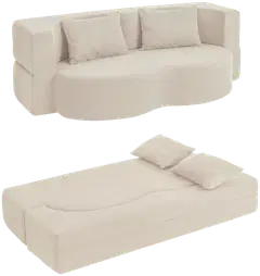 SoBuy sohvasänky beige FST101-MI - 3