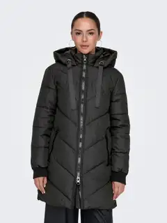 JDY naisten hupullinen toppatakki Jdyskylar - BLACK - 3