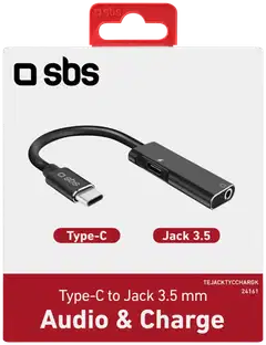 SBS adapteri Usb-C To 3,5 Mm Jack ja Usb-C latausportti - 2