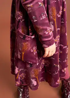 Muumi lasten veluurimekko Vilijonkka 593474 - burgundi - 3