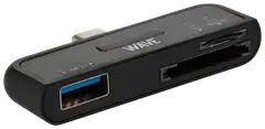 Wave 3in1 OTG Smart Reader, USB Type-C, Musta - 1