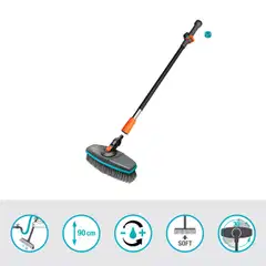 GARDENA Autonpesuharja varrella Cleansystem 90 cm, pehmeä - 4