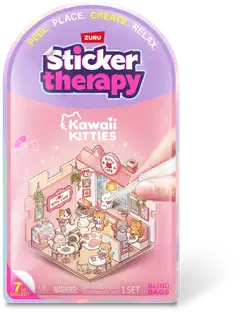 STICKER THERAPY tarra-askartelusetti Kawaii Kitties, erilaisia - 1