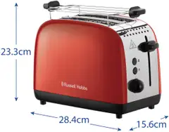 Russell Hobbs leivänpaahdin Colours Plus Red 26554-56 - 8