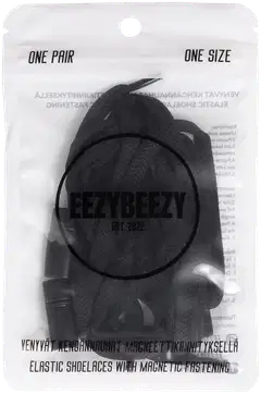 EEZYBEEZY Venyvät kengännauhat magneettikiinnikkeellä, sateenkaari - musta - 3