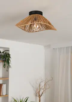 EGLO kattovalaisin Naturlavister E27 musta/ruskea - 7