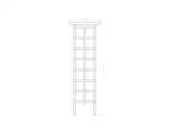 Puutarhaportti, grafiitin harmaa, 210x140x69cm - 3