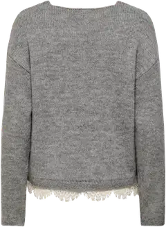 JDY naisten neule Jdystephanie - Light Grey Melange - 2