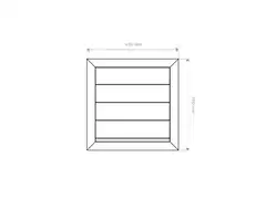 Kukkalaatikko nelikulma valkoinen 43x49x49cm - 3