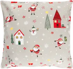 House sisustustyynynpäällinen Xmas story 50x50 cm harmaa/punainen/valkoinen/vihreä - 1