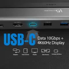 J5 Create USB4 4K kolmen näytön telakka - 6