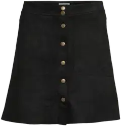 WKLY. naisten lyhyt pehmeäpintainen tekosäämiskähame painonapituksella 221W312656 - black - 2