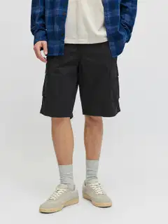 JJ REBEL miesten cargo shortsit Jrebcory - BLACK - 5