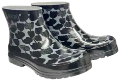 Ratia naisten matalavartinen kumisaapas Ulpukka Black Low - Musta/harmaa - 1