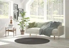 House matto Chloe 133 cm pyöreä tummanharmaa - 5