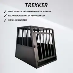 Trekker koiran kuljetushäkki S 54x69x60 cm musta - 7