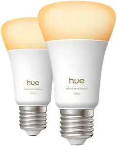 Philips Hue LED-lamppu 8.1W A60 E27 1000-20000K 1100LM lämmin valkoinen 2 kappaletta - 1