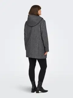ONLY CARMAKOMA naisten kangastakki Carsedona - Dark Grey Melange - 5