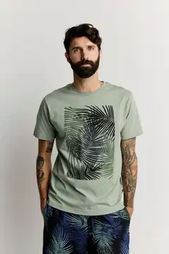 Finlayson miesten T-paita Palma - Sage Green - 4
