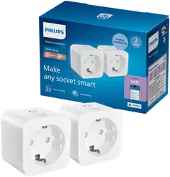 Philips Smart Lighting älypistorasia energiamittarilla Type-F 2 kpl valkoinen - 1