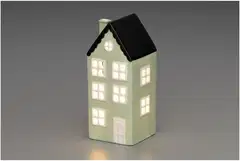 Finnlumor Talolyhty LED-valoilla 21 cm Århus vaalean  vihreä/musta - 3
