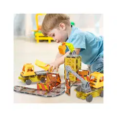 PicassoTiles magneettinen rakennussarja 5in1 työmaa 50 osaa - 8