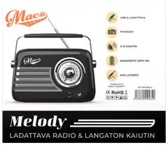 Macs radio Bluetooth kaiuttimella Melody musta - 4