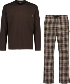 Reino&Aino miesten pyjama - BROWN - 1