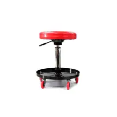 Maxshine 702301 Detailing-työtuoli – säädettävä korkeus 41,5–55 cm, 360° pyörivä istuin, pehmustettu, alataso työkaluille, pyörillä varustettu - 1