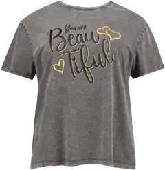 House naisten oversize t-paita Beautiful 213HP30606, D-mitoitus - D.grey acid wash - 1