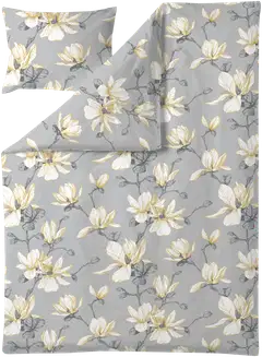 Finlayson satiini pussilakanasetti Magnolia  150X210+50x60  harmaa-keltainen - 1