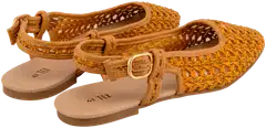 TEX naisten punotut sling back -ballerinat I981018 - Brown - 2