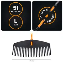 Fiskars OneClick lehtiharava L - 2