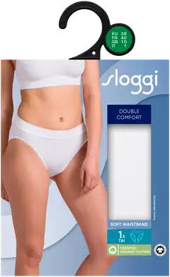 Sloggi naisten Double Comfort T H Tai - 0003-WHITE - 3