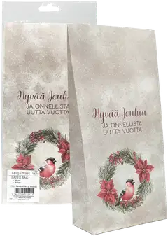 J.K. Primeco Lahjapussi Punatulkku ja kranssi 5kpl - 1